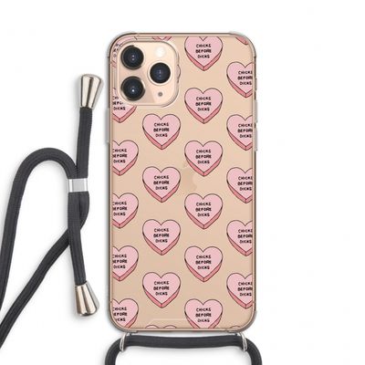 Chicks before dicks: iPhone 11 Pro Transparant Hoesje met koord