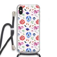 Bloemetjes: iPhone X Transparant Hoesje met koord Bloemetjes: iPhone X Transparant Hoesje met koord