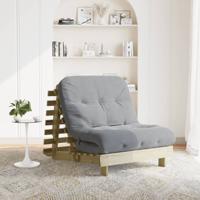 Futon slaapbank met matras 80x206x11 cm gempregneerd hout Futon slaapbank met matras 80x206x11 cm gempregneerd hout
