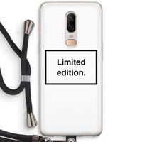 Limited edition: OnePlus 6 Transparant Hoesje met koord