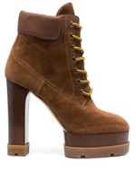 Casadei bottines Nancy Alpi en cuir à talon 120 mm - Marron