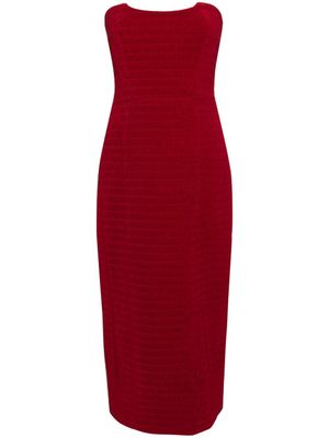 Emilia Wickstead robe mi-longue Ryder à design plissé - Rouge