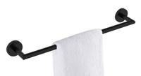 Handdoek rek Alonzo | Wandmontage | 66.5 cm | Enkel | Zwart mat