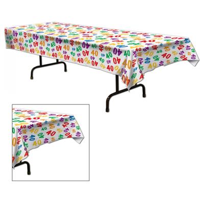 Verjaardag/jubileum tafelkleed - 2x - 40 jaar - 137 x 274 cm - feest tafelkleden leeftijd