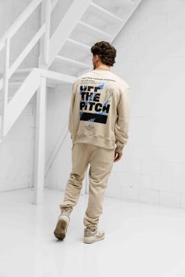 Off The Pitch Lit Trainingspak Heren Beige - Maat M - Kleur: Beige | Soccerfanshop