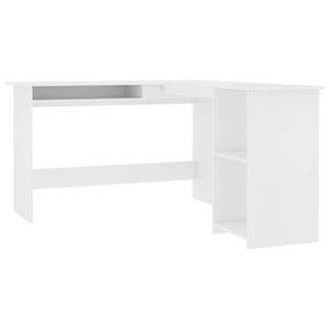 The Living Store Hoekbureau L - Bureau - 120x140x75 - Wit