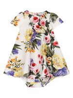 Dolce & Gabbana Kids robe en coton à fleurs - Jaune - thumbnail