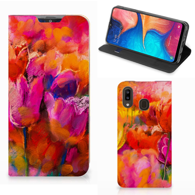 Bookcase Samsung Galaxy A30 Tulips Bookcase Samsung Galaxy A30 Tulips