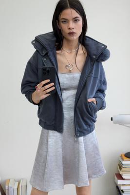 Jas met capuchon en bont - BLACK - XL