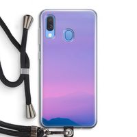 Sunset pastel: Samsung Galaxy A40 Transparant Hoesje met koord