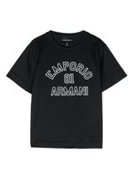 Emporio Armani Kids t-shirt à logo imprimé - Noir