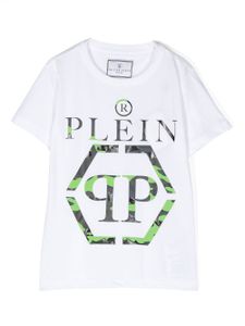 Philipp Plein Junior t-shirt à logo imprimé - Blanc