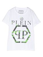 Philipp Plein Junior t-shirt à logo imprimé - Blanc - thumbnail