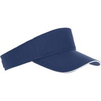 Zonneklep Sunvisor petje - blauw - katoen - klittenbandsluiting - voor volwassenen
