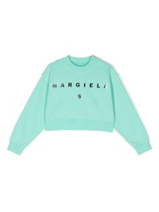 MM6 Maison Margiela Kids sweat à logo métallisé - Bleu