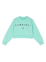 MM6 Maison Margiela Kids sweat à logo métallisé - Bleu - thumbnail