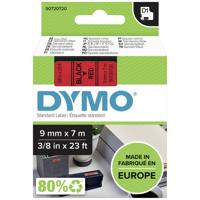 Labeltape DYMO D1 40917 Polyester Tapekleur: Rood Tekstkleur:Zwart 9 mm 7 m
