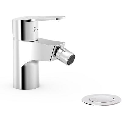 Bidetkraan met handdouche Tres Base | Opbouw | Mengkraan | 1-hendel | Rond | Chroom