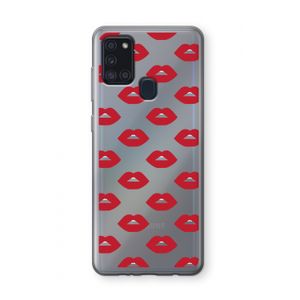 Lips: Samsung Galaxy A21s Transparant Hoesje