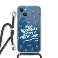 Don't forget to have a great day: iPhone 13 mini Transparant Hoesje met koord