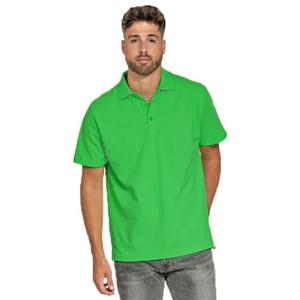 Heren basic poloshirt - limegroen - korte mouw - katoen