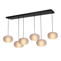 Masterlight 6-lichts hanglampArena met witte kappen - 2721-05-130-25-6-30