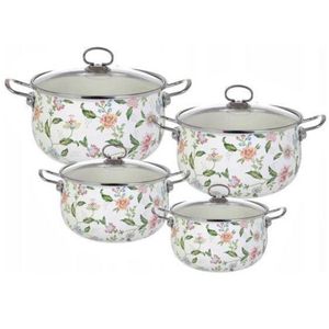 EDËNBËRG - Luxe Emaille Pannenset - 8 delig - EB-1826