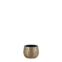 Clemente pot round gold - h13xd16,5cm - Mica decorations Clemente pot round gold - h13xd16,5cm - Mica decorations