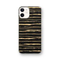 Gouden strepen: iPhone 12 mini Transparant Hoesje Gouden strepen: iPhone 12 mini Transparant Hoesje