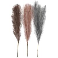 Creativ Company Pampasgras, l: 50 cm, zacht blauw, frosted lila, antiek roze, 3 stuk/ 1 bol