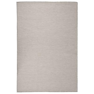 VidaXL Buitenkleed platgeweven 120x170 cm taupe