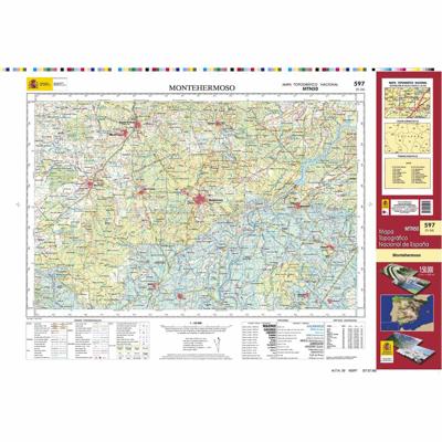 Topografische kaart 597 MT50 Montehermoso | CNIG - Instituto Geográfico Nacional1