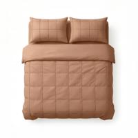 Sleeptime Check Pintuck Mocha Moose 240 x 200/220 cm