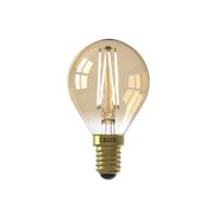 Calex LED Full Glass Filament Ball-lamp 240V 3,5W 200lm E14 P45, Gold 2100K CRI80 Dimmable, energy label A+ - thumbnail