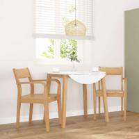 Eetkamerstoelen 2 st massief hout naturel rubber