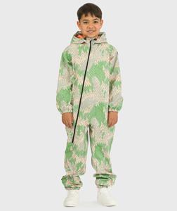 Waterproof Softshell Overall Comfy Green Snake Jumpsuit