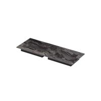INK Post Wastafel keramische slab envelop bak dubbel zonder kraangaten 120x45x1 Venice brown glossy