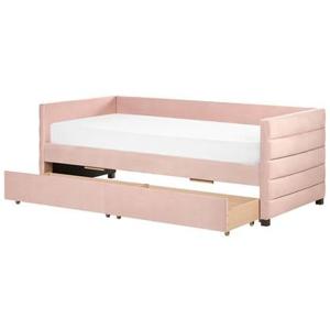 Beliani - MARRAY - Slaapbank - Roze - 90 x 200 cm - Fluweel