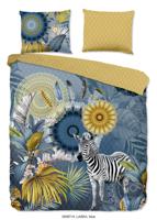 HIP Dekbedovertrek "mandala's, bladeren en een zebra" - Blauw - (200x200/220 cm) - Katoen Satijn