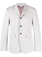 Thom Browne blazer à rayures en seersucker - Gris - thumbnail