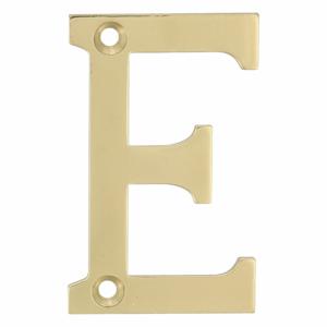 AMIG Huisnummer/letter E - massief messing - 5cm - incl. bijpassende schroeven - gepolijst