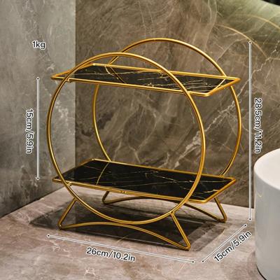 AureliaTower Luxe 2-Laags Badkamer & Make-up Organizer