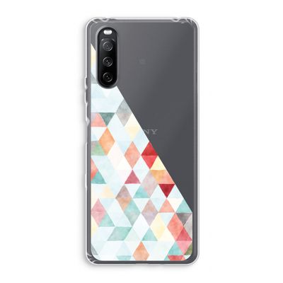 Gekleurde driehoekjes pastel: Sony Xperia 10 III Transparant Hoesje