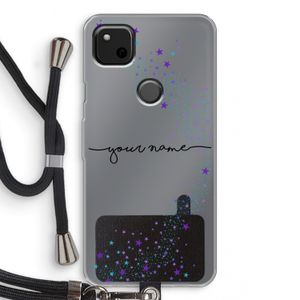 Sterren: Pixel 4a Transparant Hoesje met koord