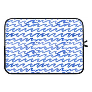 Blauwe golven: Laptop sleeve 13 inch