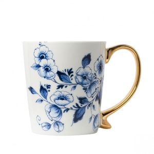 HEINEN - Delfts Blauw - Beker Bloemen Goud 0,30l