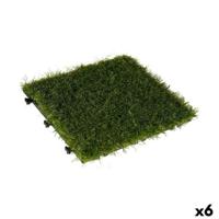In elkaar grijpende vloertegels Ibergarden Groen Plastic Astro-turf 30 x 3,5 x 30 cm Gazon (6 Stuks)