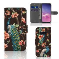 Samsung Galaxy S10e | Telefoonhoesje | Met pasjeshouder | Pauw met Bloemen