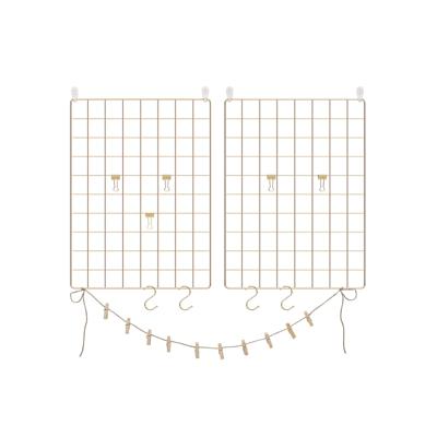Gaas fotowand set van 2, Goudkleurig