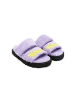 Versace Kids claquettes à patch logo - Violet